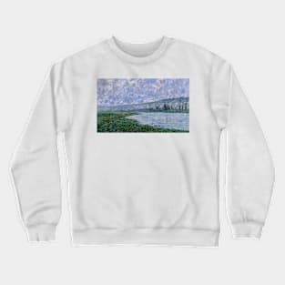 The Seine at Vetheuil by Claude Monet Crewneck Sweatshirt